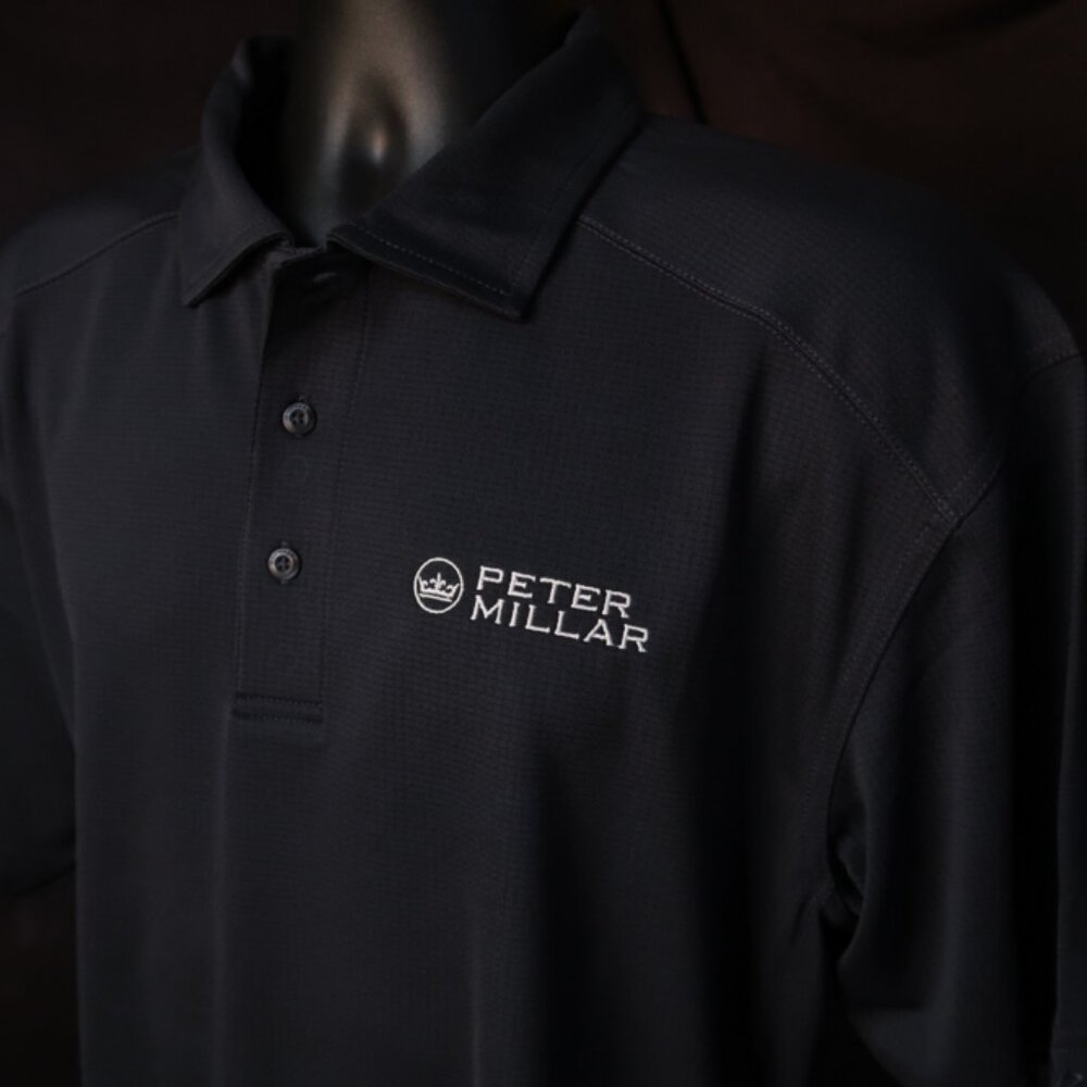 Peter Millar Gray CB DryTec Performance Polo (L) … - image 2